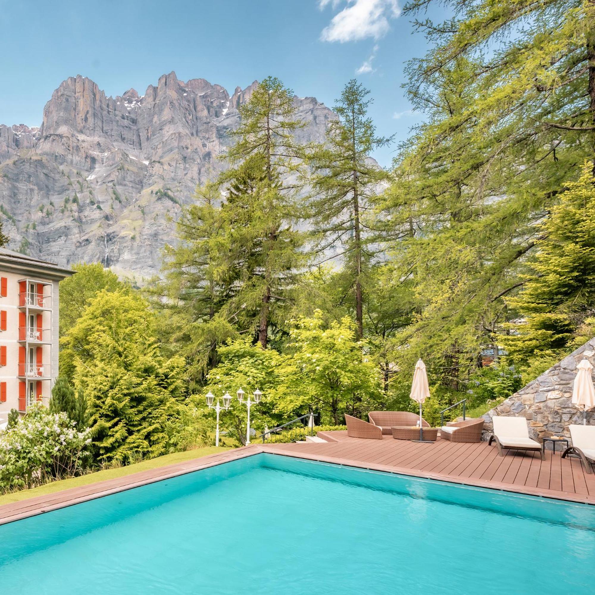 Residence Les Sources Des Alpes Leukerbad Bagian luar foto
