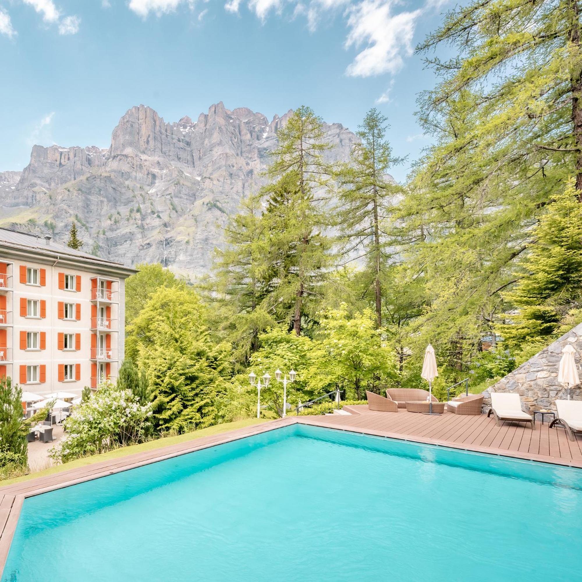 Residence Les Sources Des Alpes Leukerbad Bagian luar foto